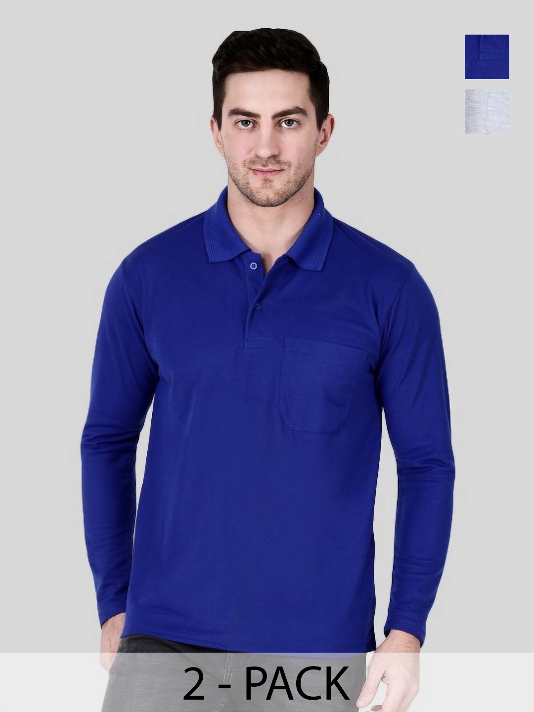 

SAIKSA FASHION Men 2 Polo Collar Pockets T-shirt, Multi