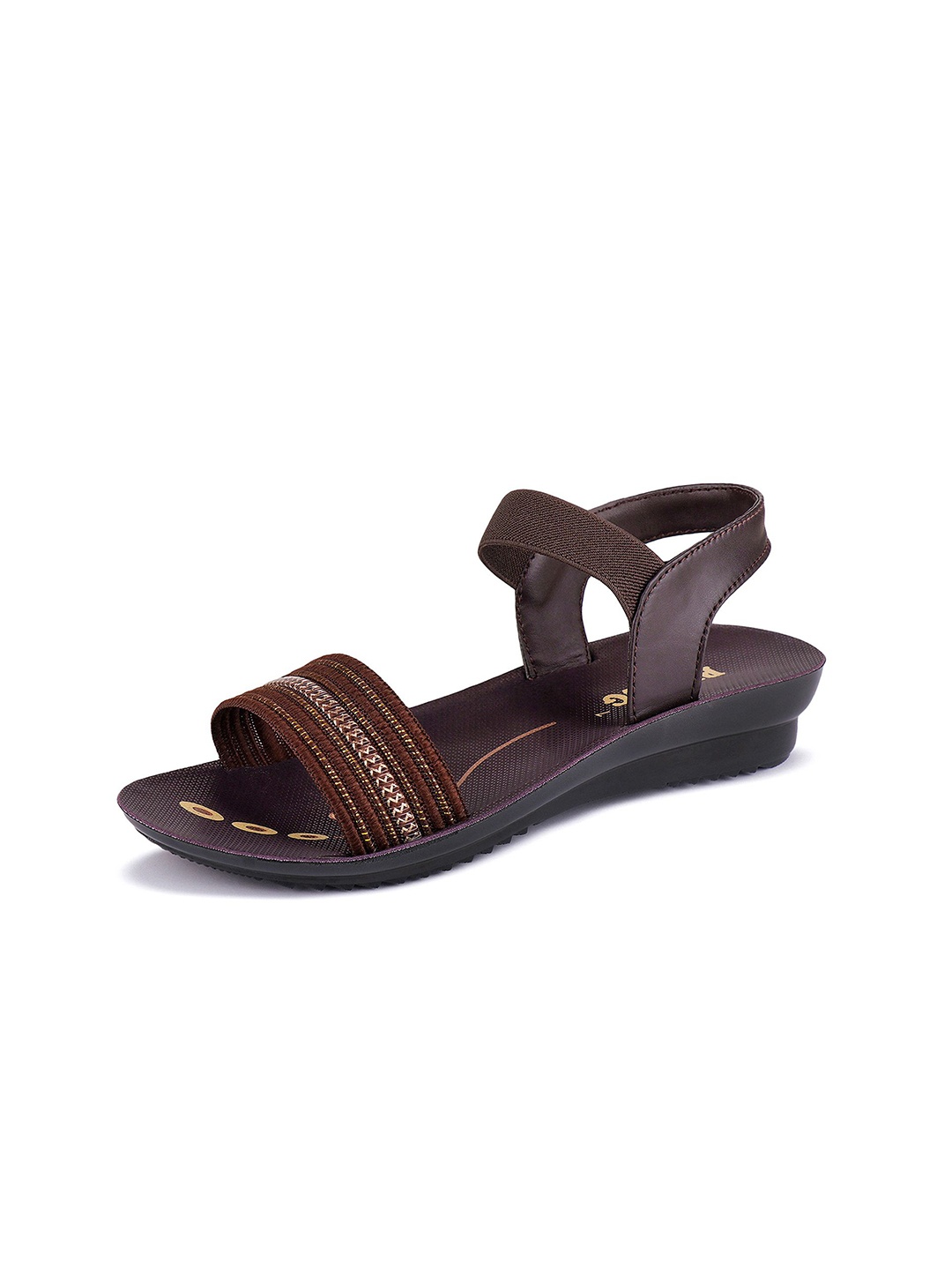 

PENNEN Women Open Toe Flats, Brown