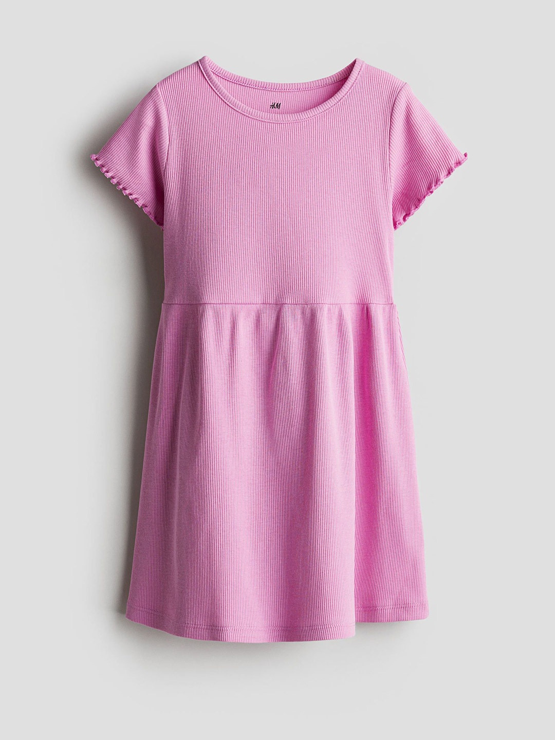 

H&M Ribbed Jersey Dress, Pink