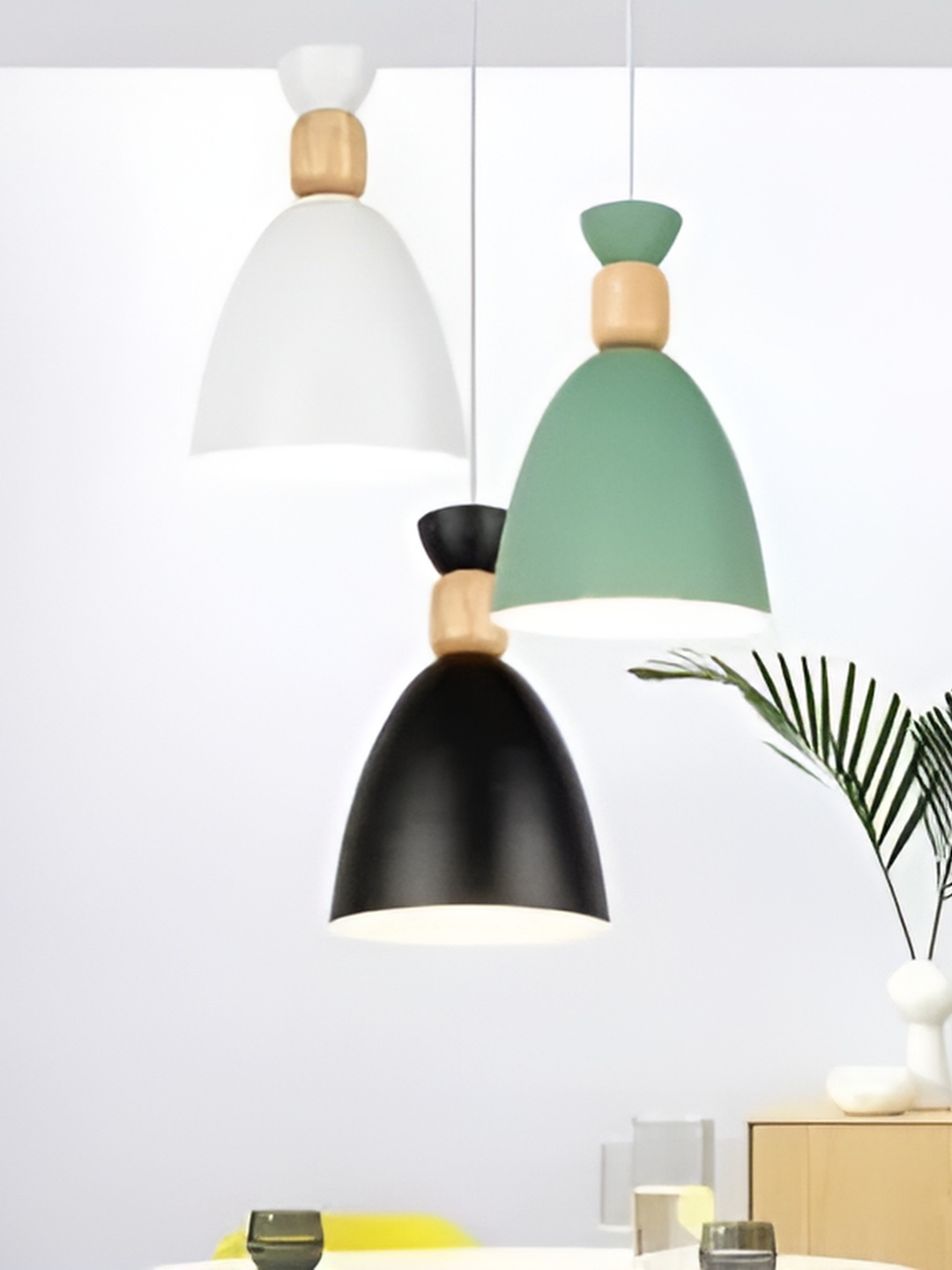 

GAUVIK Green & Black Aluminium Ceiling Lamp
