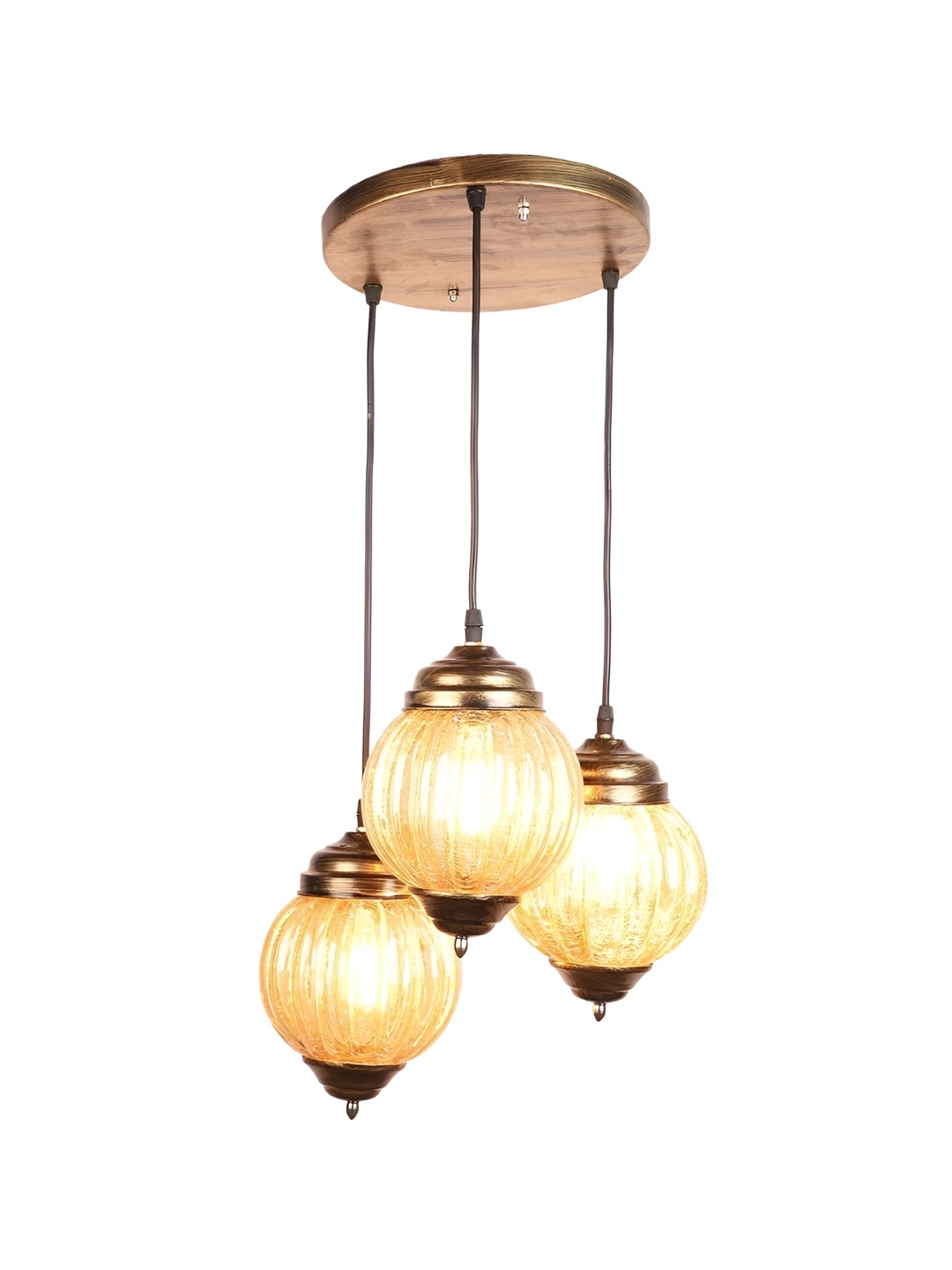 

GAUVIK Gold-Toned Glass Ceiling Lamp