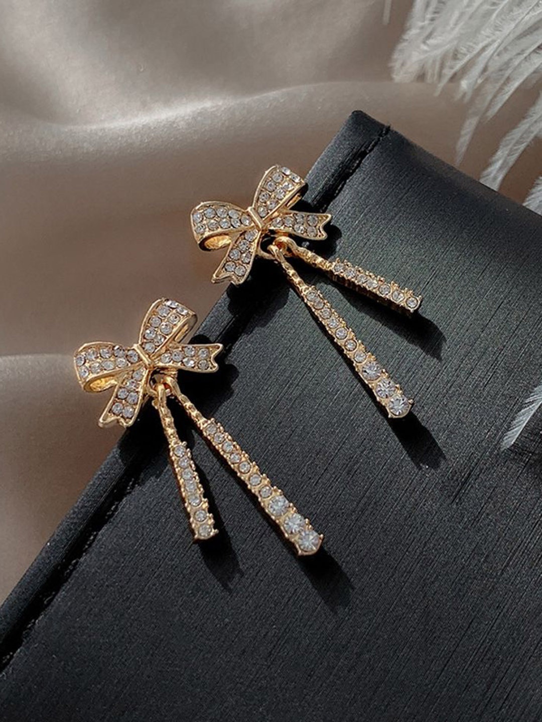 

Celestique Contemporary Drop Earrings, Gold