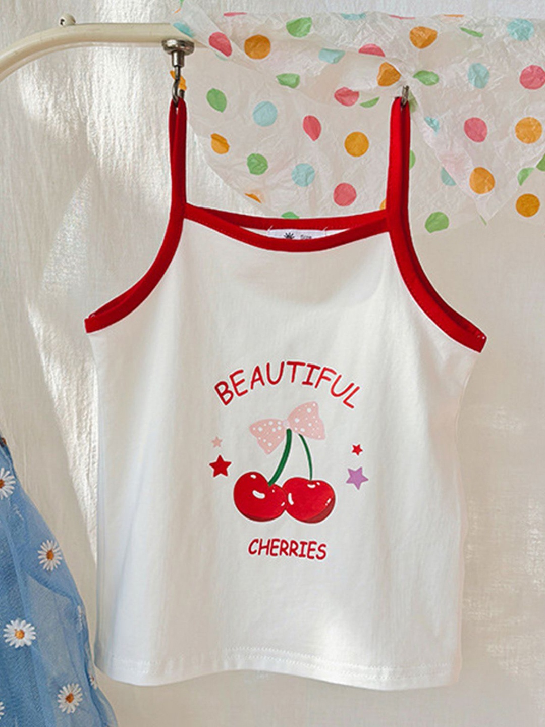 

LULU & SKY Print Cotton Top, White