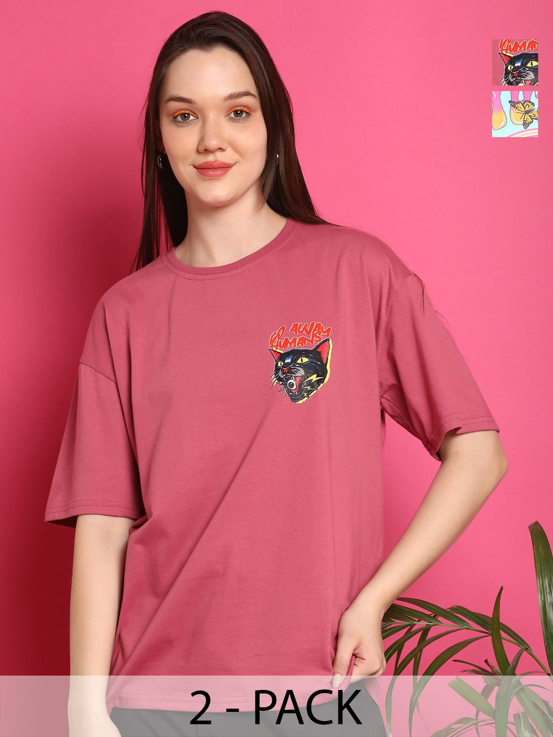 

Dreambe Women Printed T-shirt, Multi
