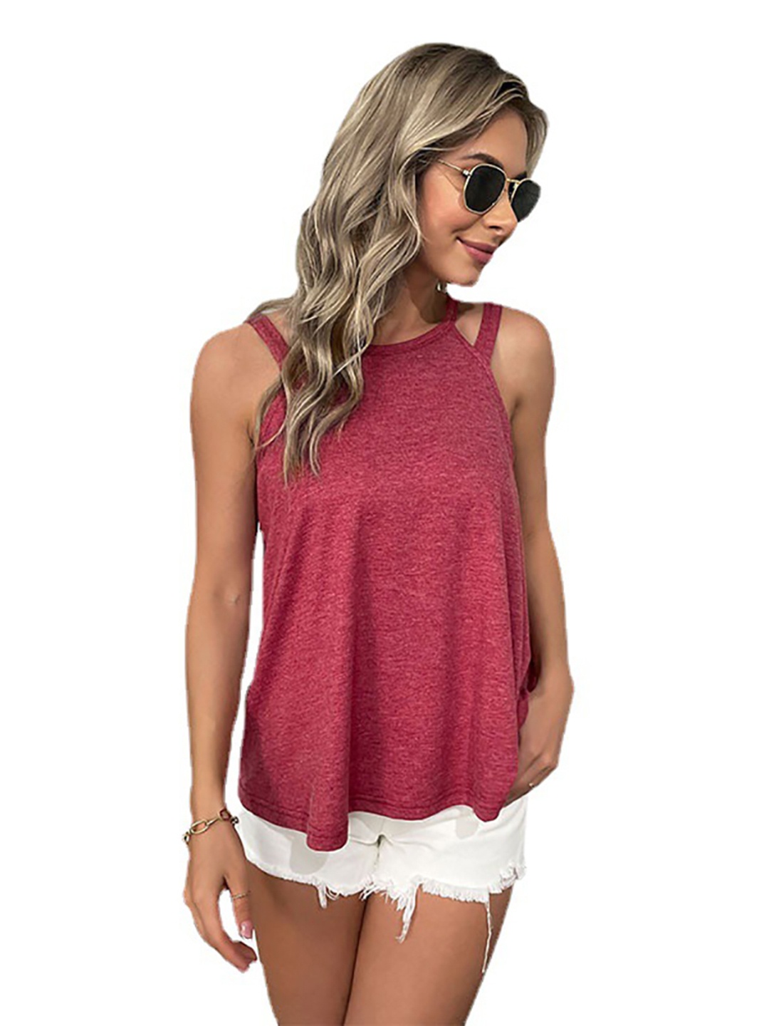 

StyleCast x Revolte Self Design Longline Top, Red
