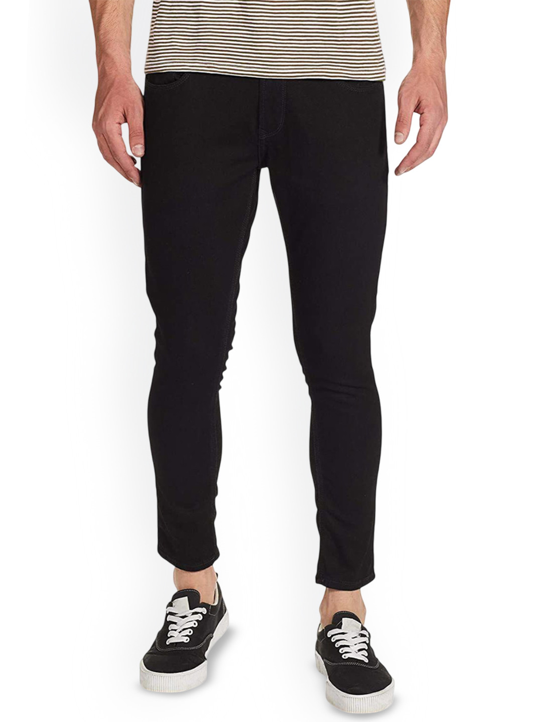 

COMFITS Men Classic Slash Knee Jeans, Black