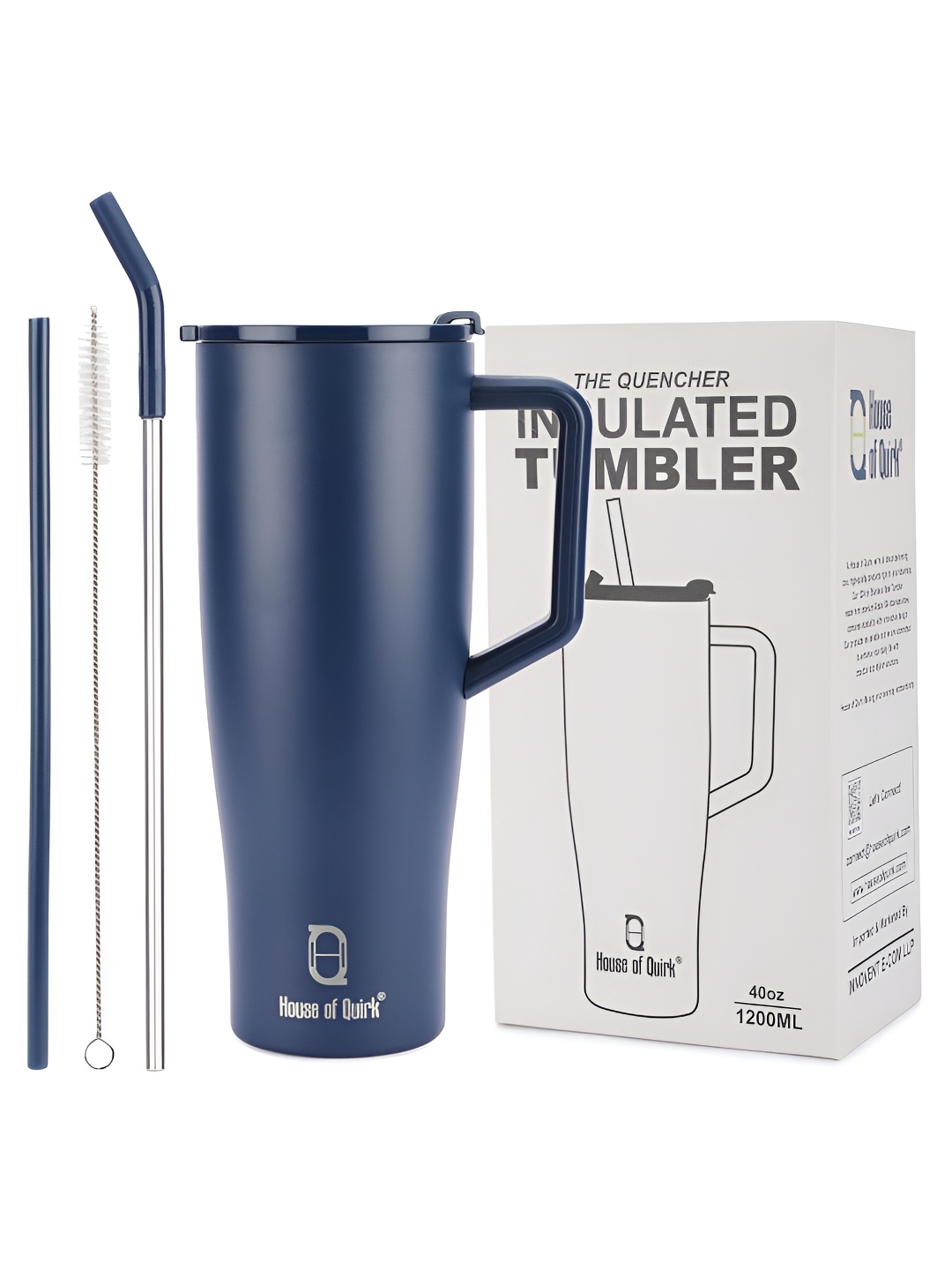 

HOUSE OF QUIRK Blue Single Stainless Steel Solid Double Wall Vacuum Water Bottle