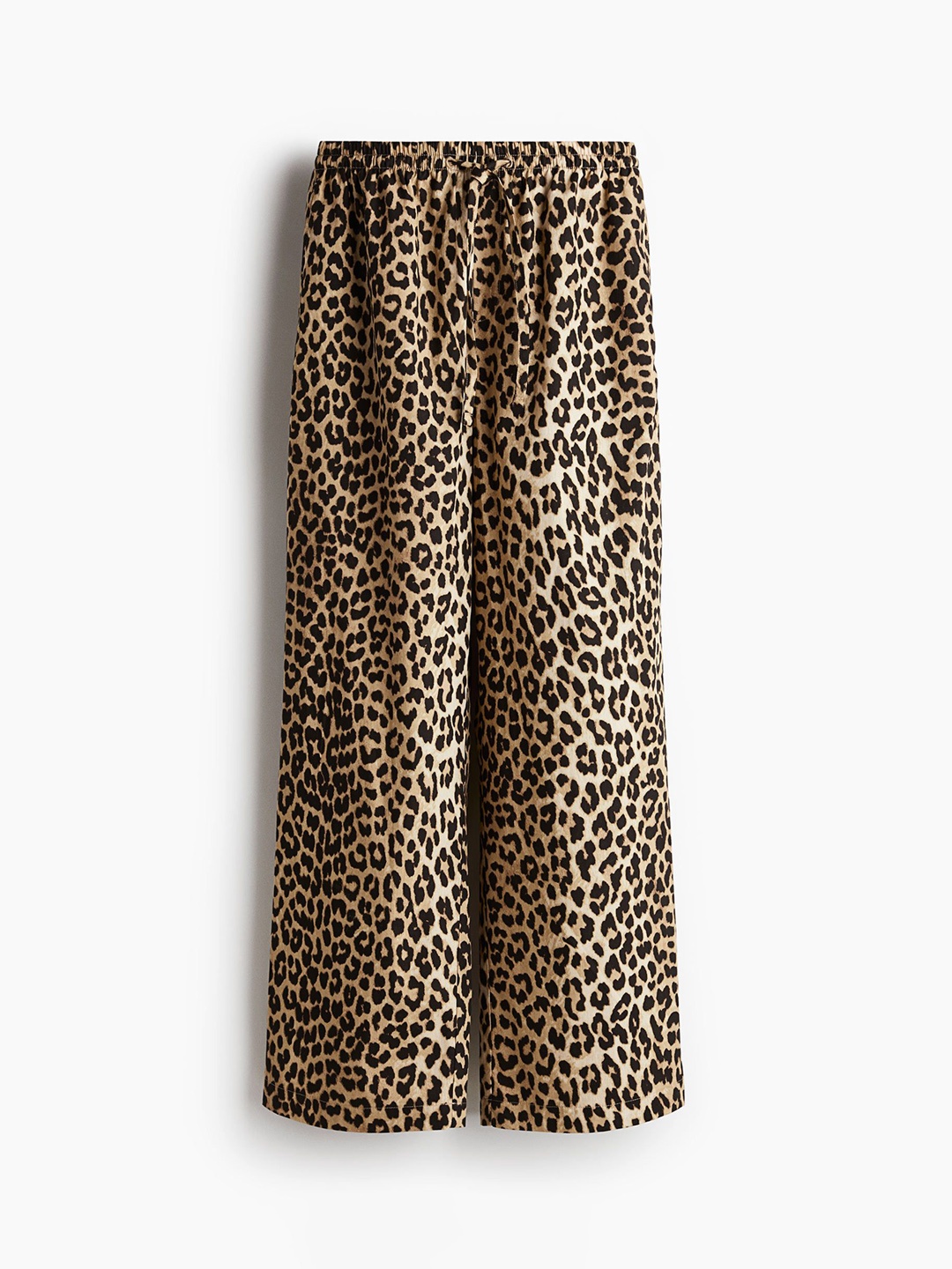 

H&M Cotton Drawstring Trousers, Beige