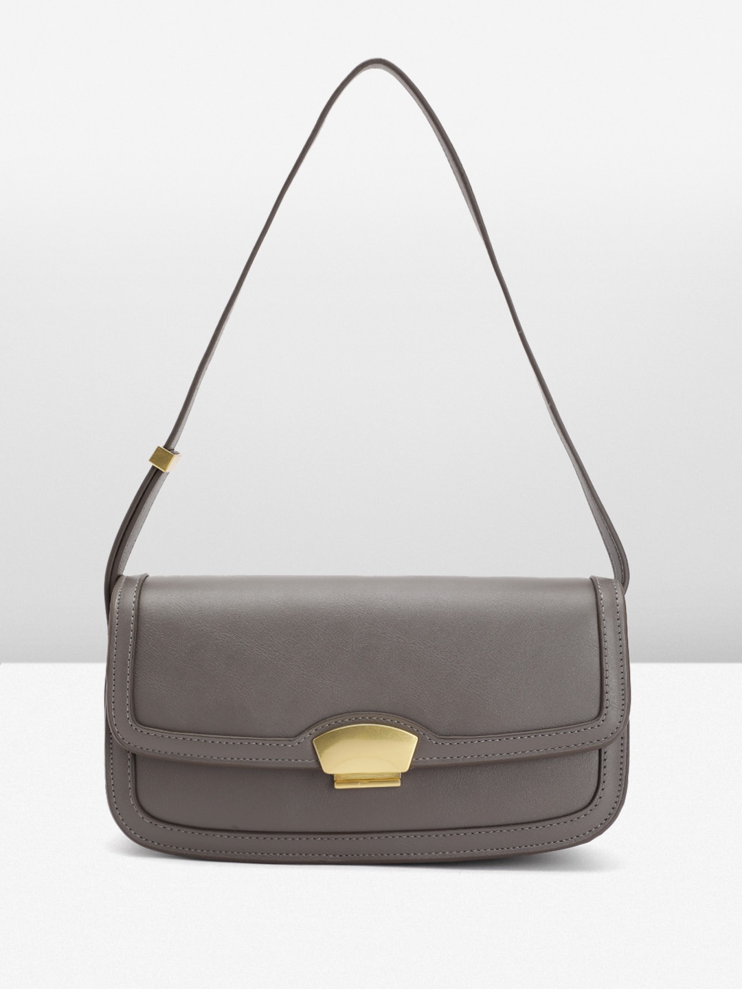 

MANGO Structured Shoulder Bag, Grey