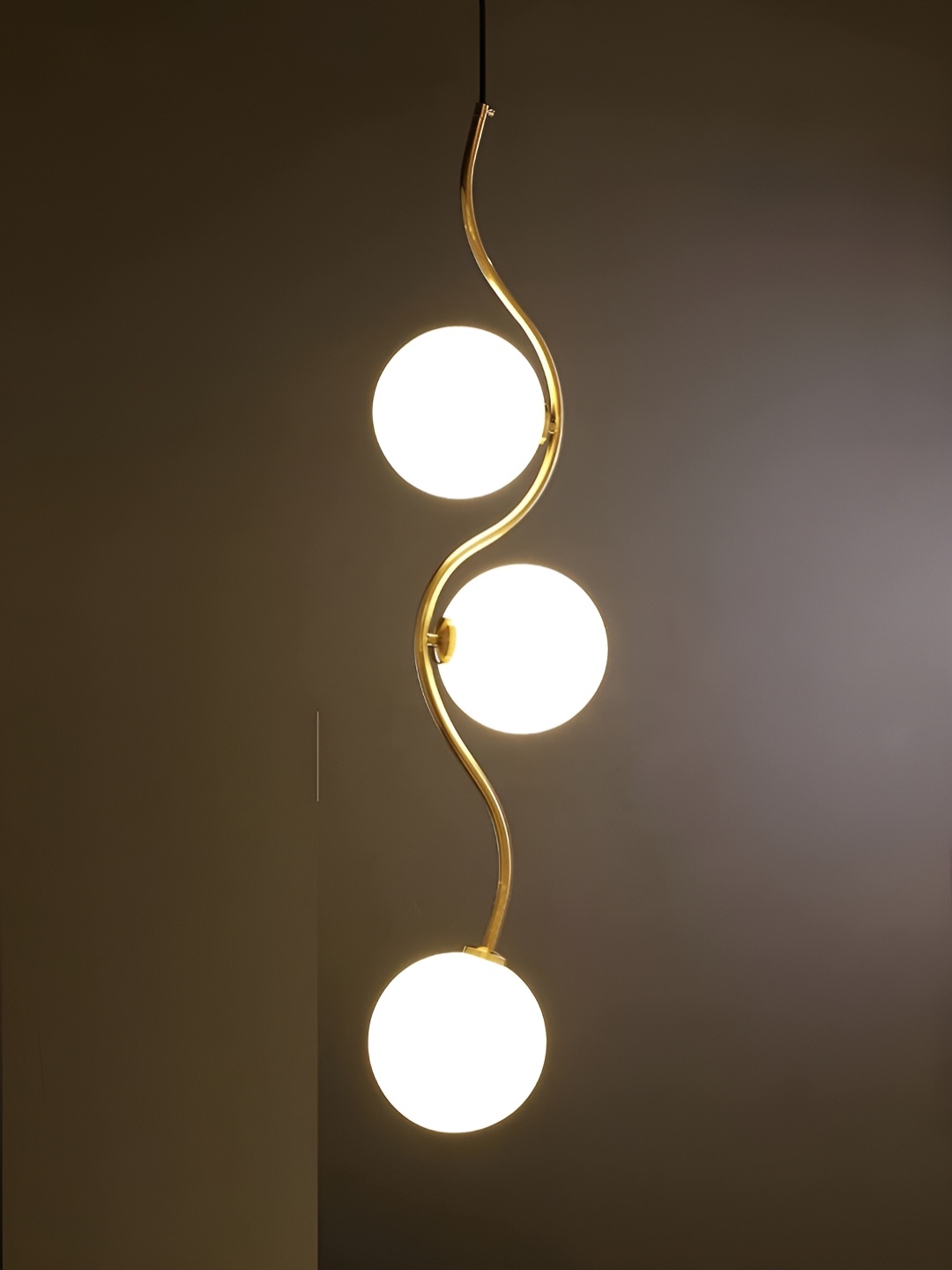 

GAUVIK Gold-Toned Glass Ceiling Lamp