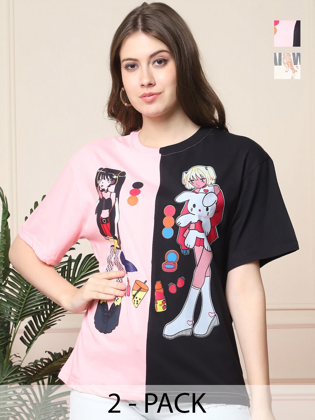 

Dreambe Women Printed T-shirt, Multi