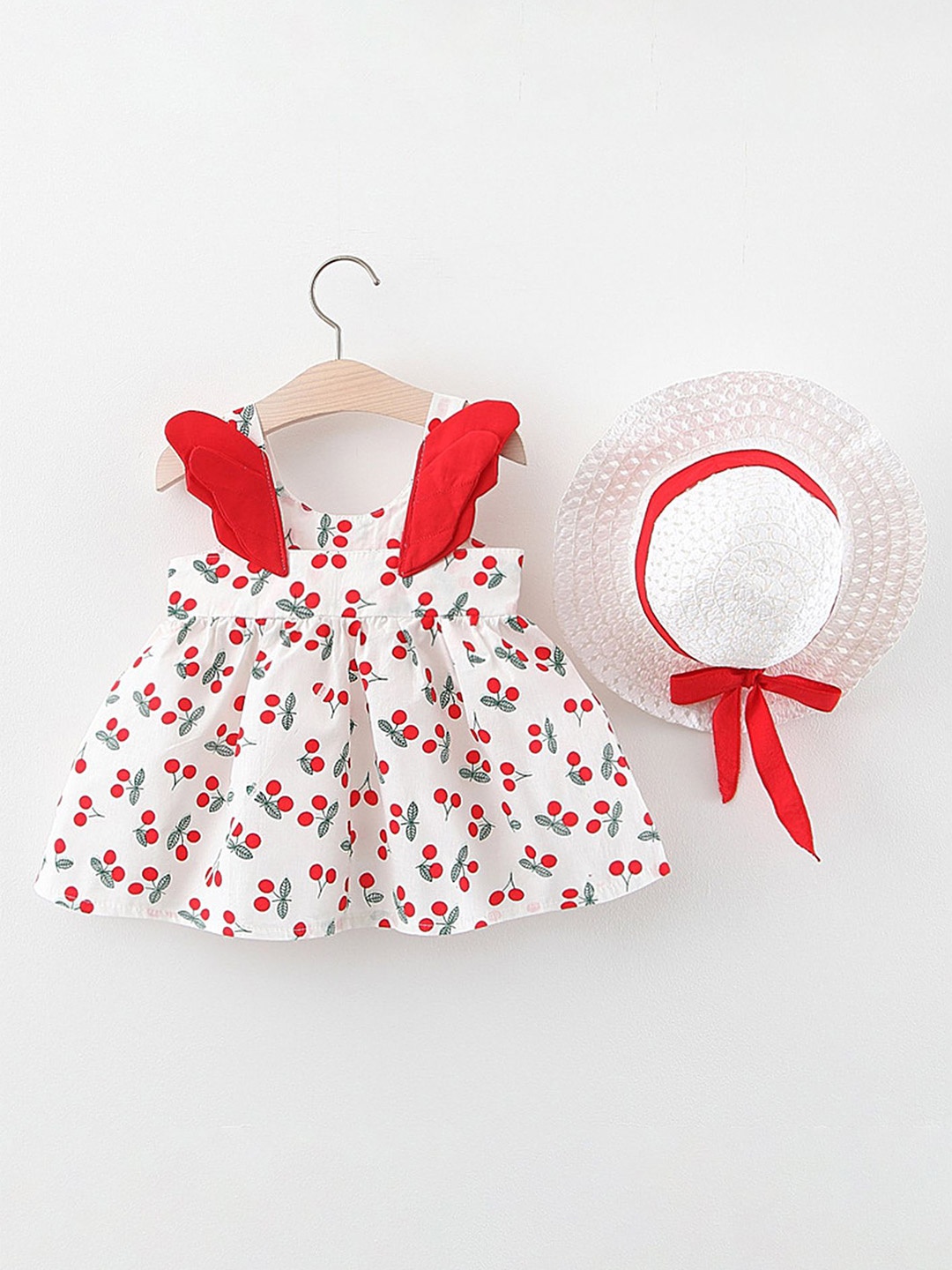 

LULU & SKY Floral Print Fit & Flare Dress, Red