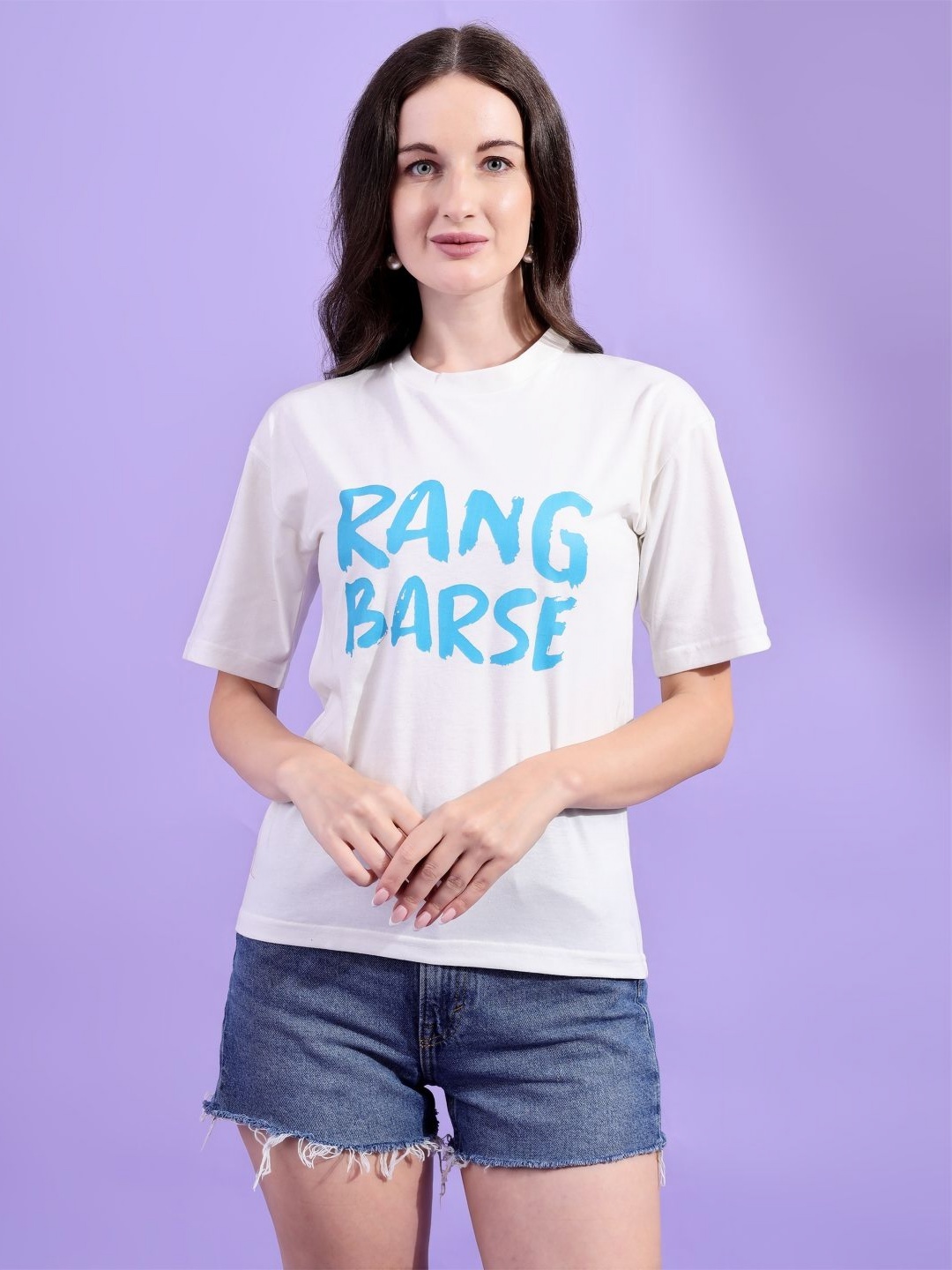 

DressBerry Women Typography Printed T-shirt, White