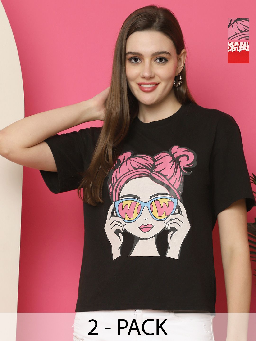 

Dreambe Women Printed T-shirt, Multi