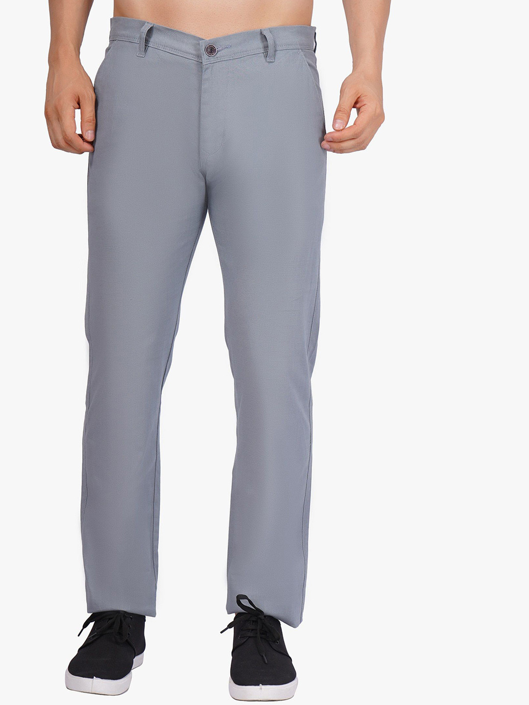 

PENTHOUSES 4446 Men Slim Fit Chinos Trousers, Grey