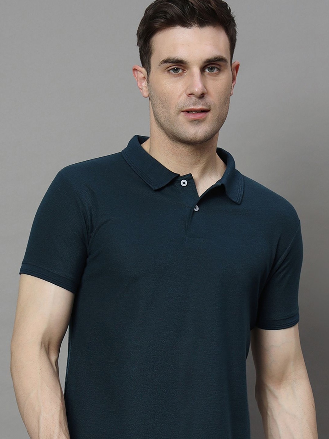 

SZN Men Polo Collar Pockets T-shirt, Green