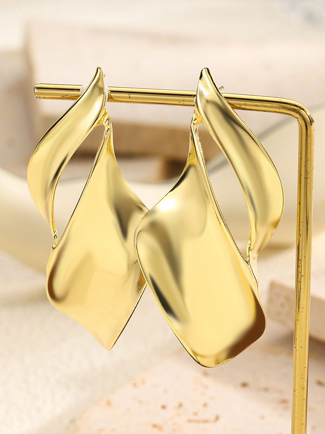 

LULU & SKY Contemporary Studs Earrings, Gold