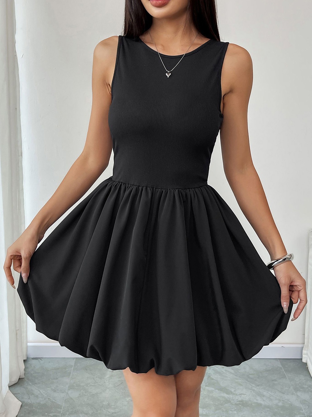 

StyleCast x Revolte A-Line Midi Dress, Black
