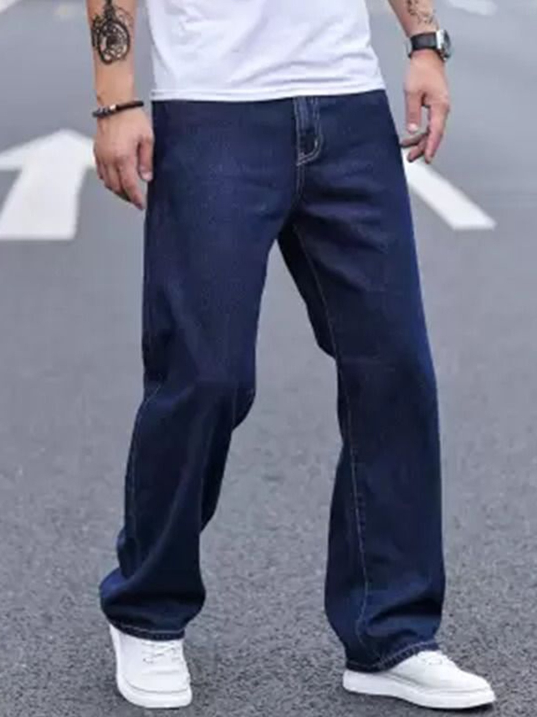 

COMFITS Men Classic Slash Knee Stretchable Jeans, Blue