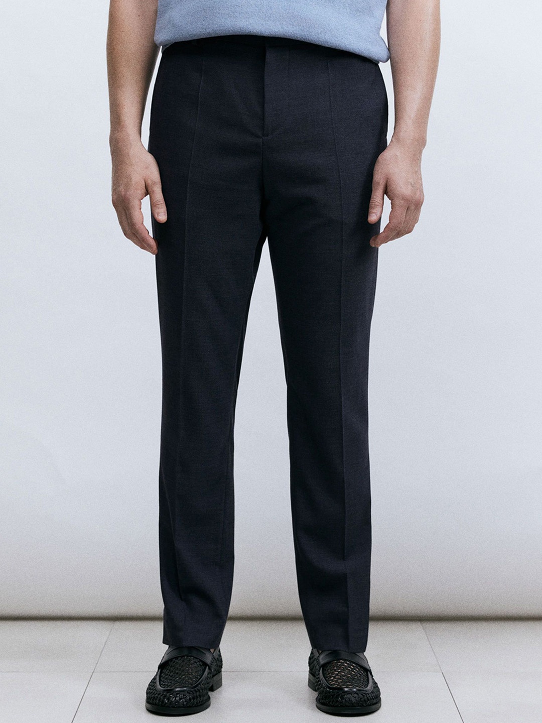 

H&M Slim Fit Suit Trousers, Blue