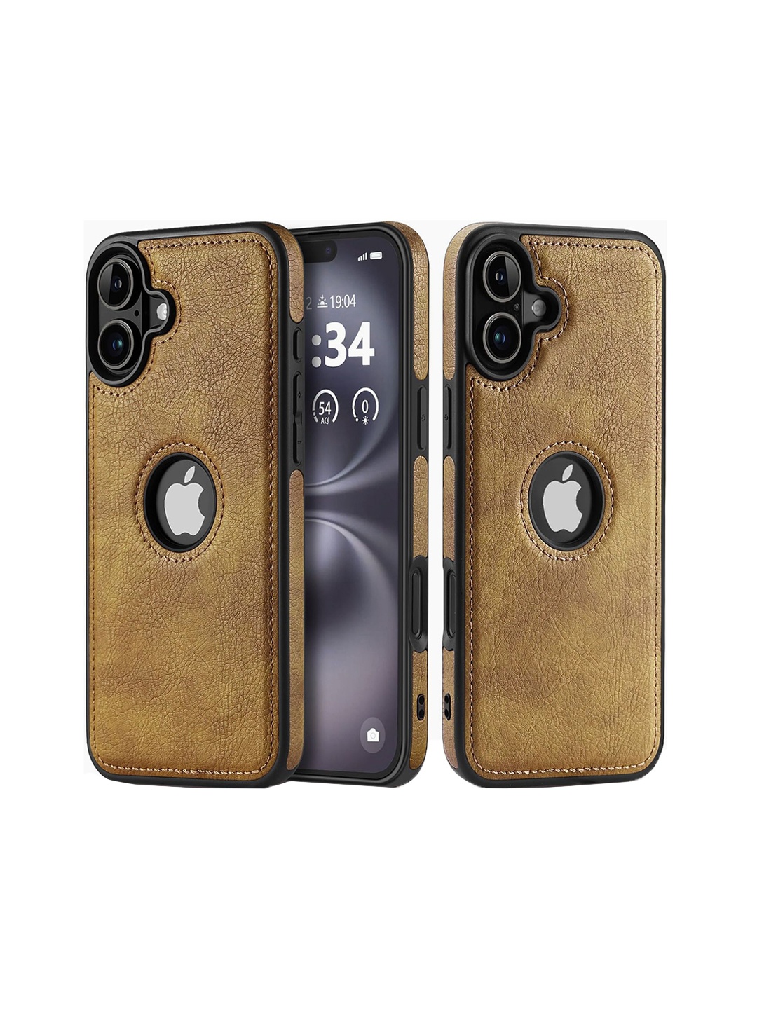 

LIRAMARK Solid Printed iPhone 16 Back Case Mobile Accessories, Brown