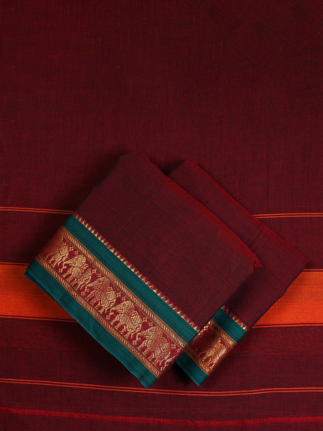 

iTokri Pure Cotton Unstitched Dress Material, Maroon