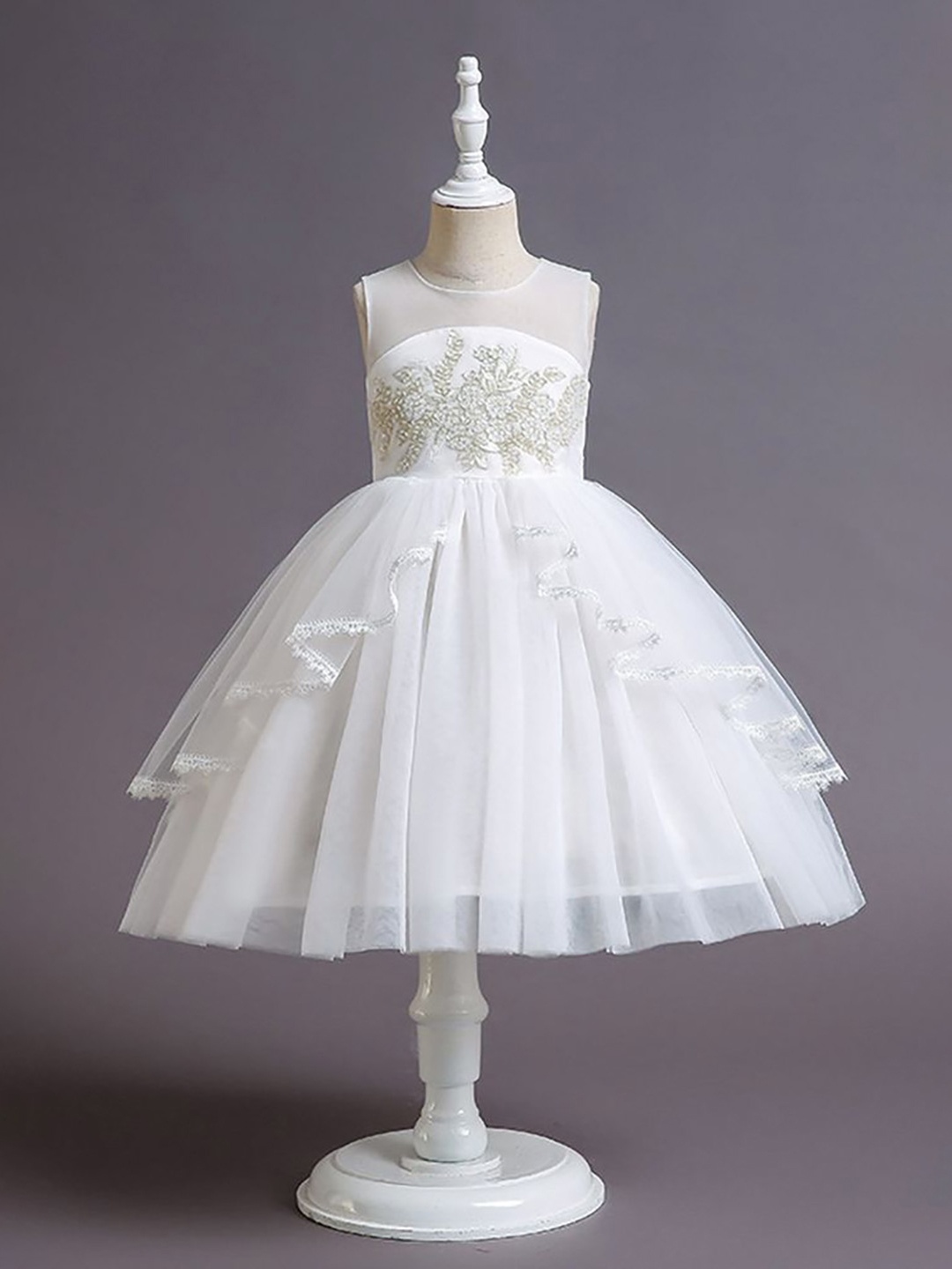 

LULU & SKY Empire Dress, White