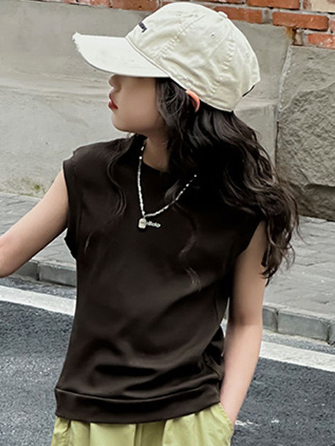 

LULU & SKY Cotton Top, Brown