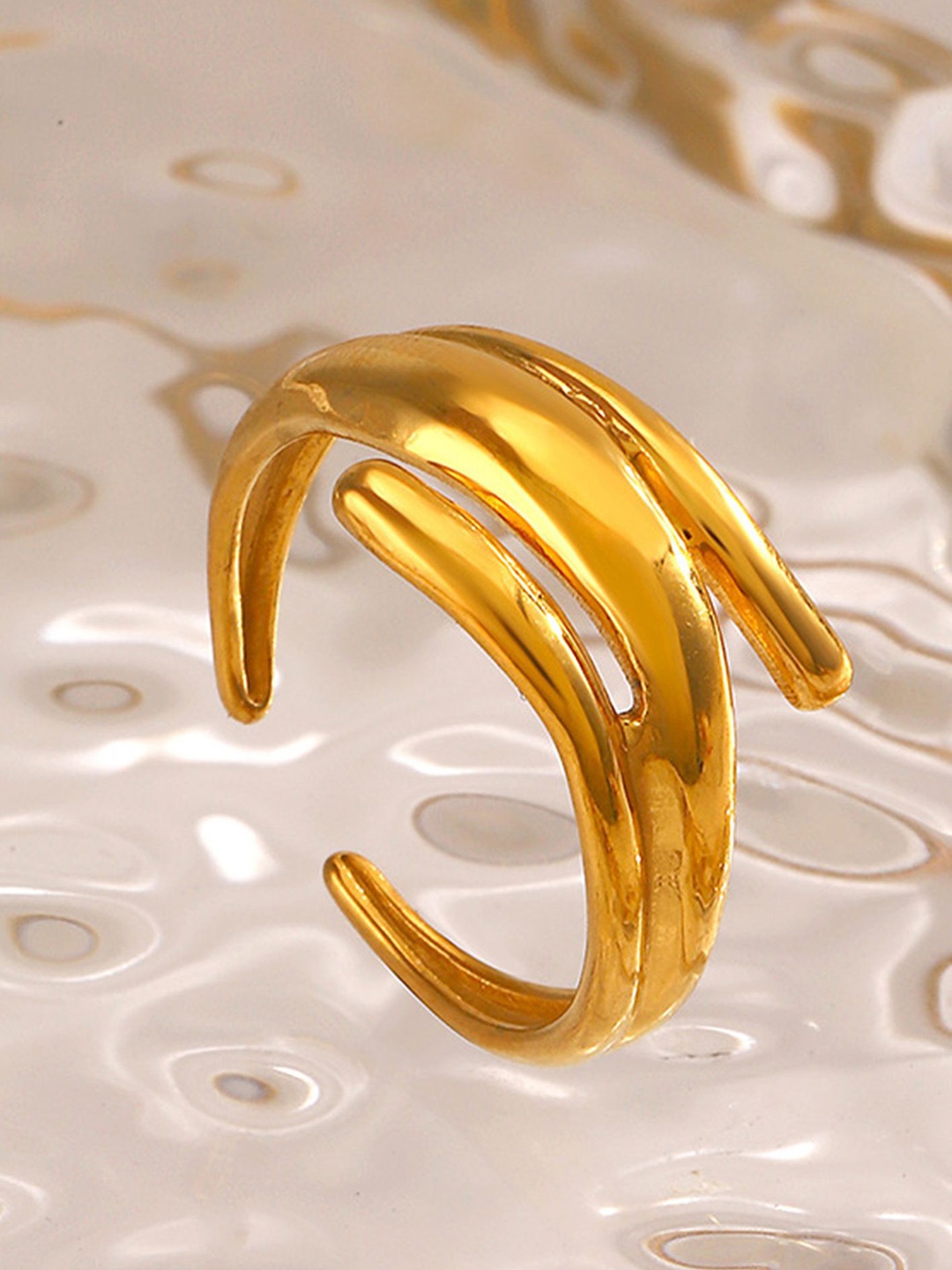 

LULU & SKY Gold-Plated Adjustable Finger Ring