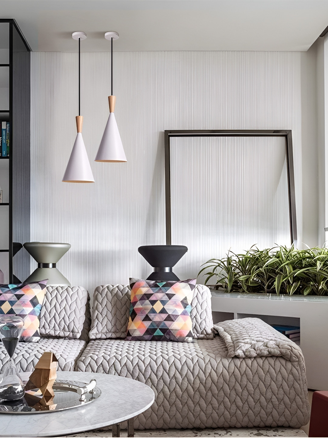 

GAUVIK White Aluminium Ceiling Lamp