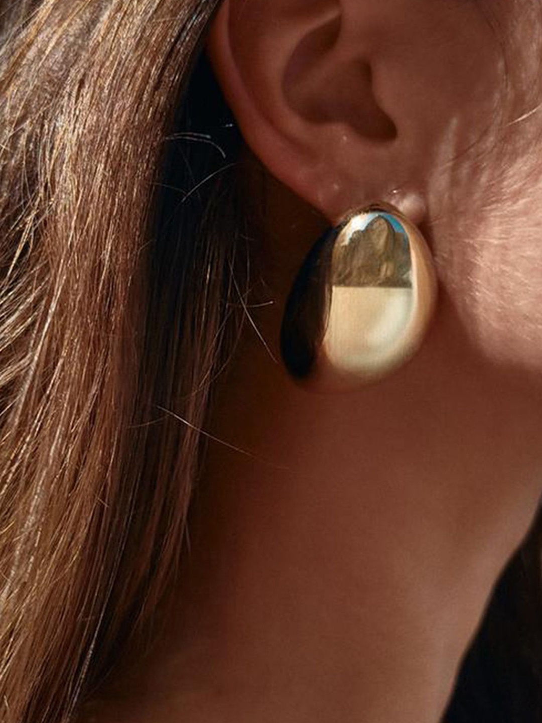 

LULU & SKY Contemporary Studs Earrings, Gold