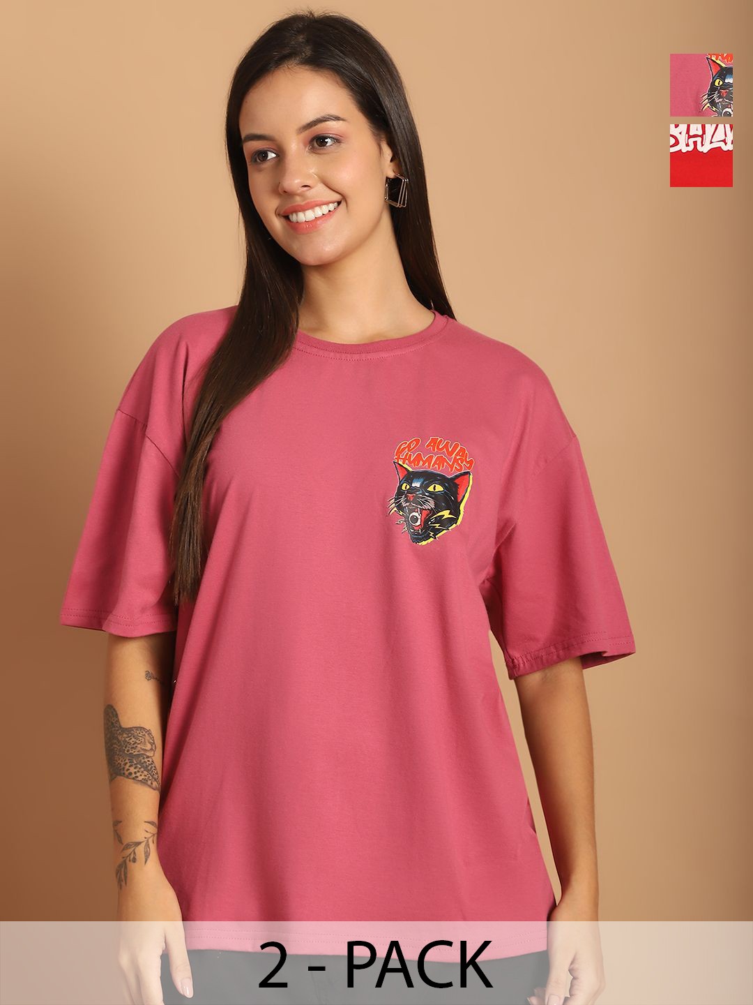 

Dreambe Women Printed T-shirt, Multi