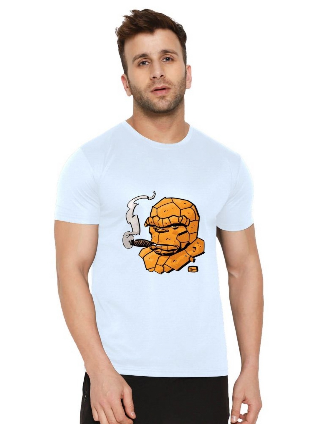 

SHUBHAM DESIGNER GALLERY Men Printed Applique T-shirt, White