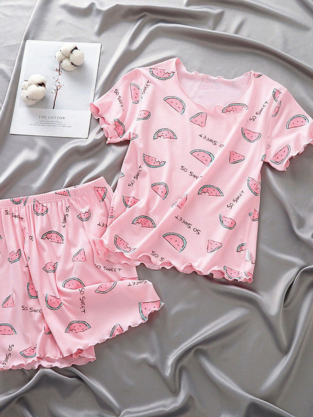 

YK Girls Printed T-Shirt & Shorts Clothing Set, Pink