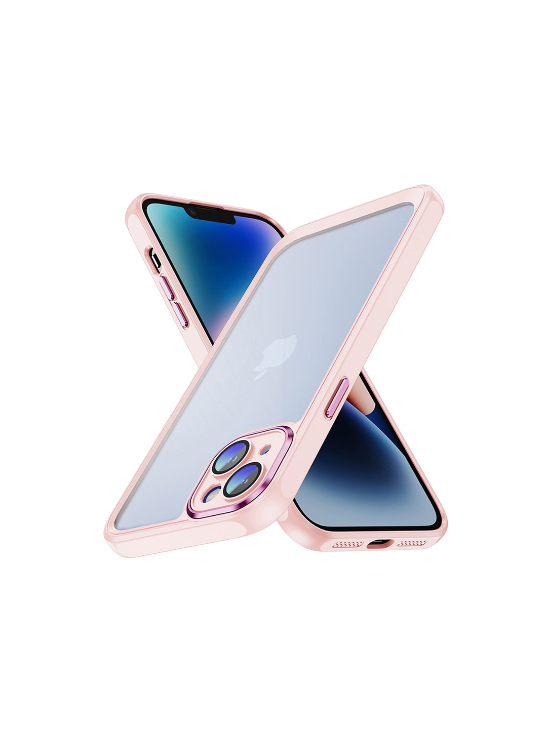 

QRIOH Solid Printed iPhone 14 Back Case Mobile Accessories, Peach