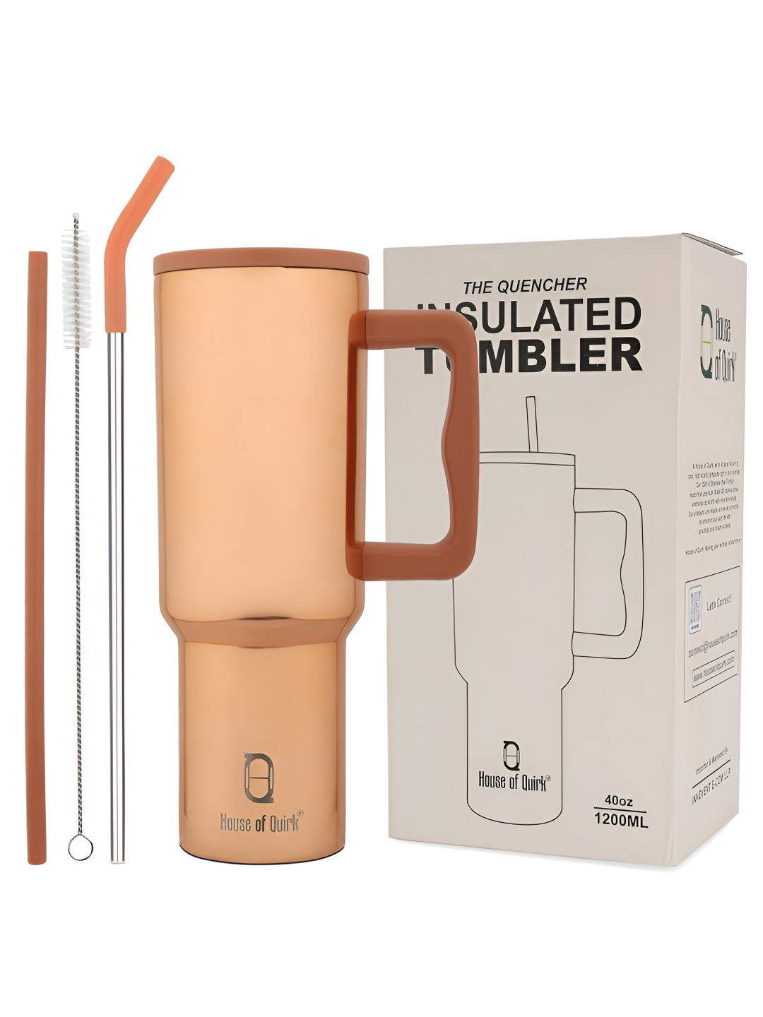 

HOUSE OF QUIRK Gold-Toned Single Stainless Steel Solid Double Wall Vacuum Water Bottle