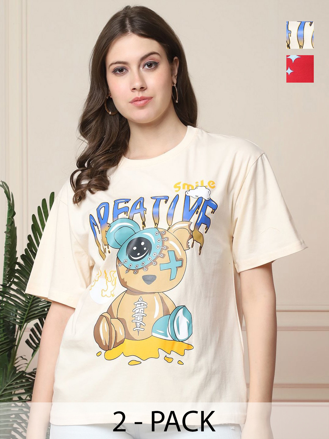 

Dreambe Women Printed T-shirt, Multi