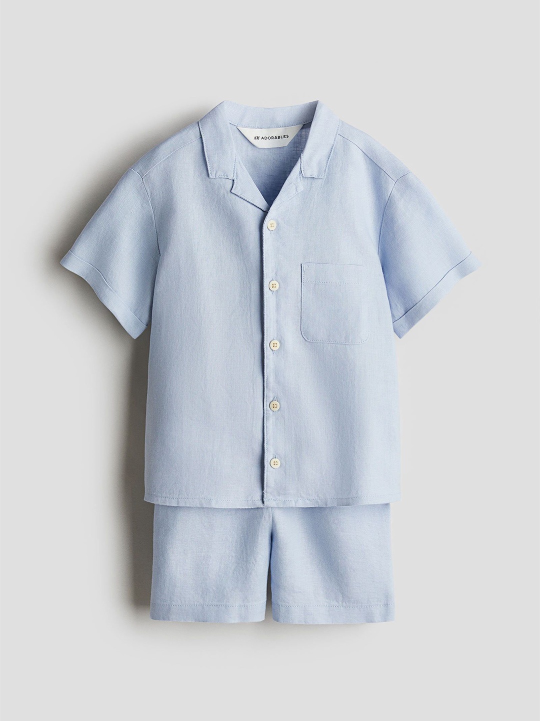 

H&M 2-Piece Linen Set, Blue