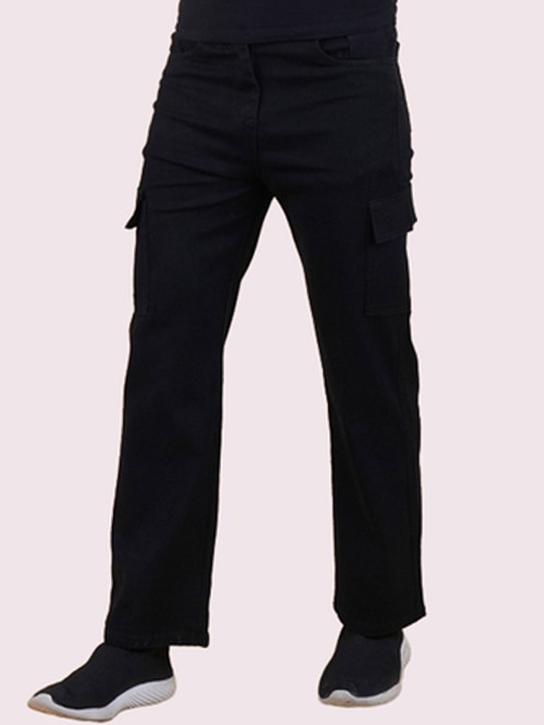 

COMFITS Men Classic Low Distress Stretchable Jeans, Black