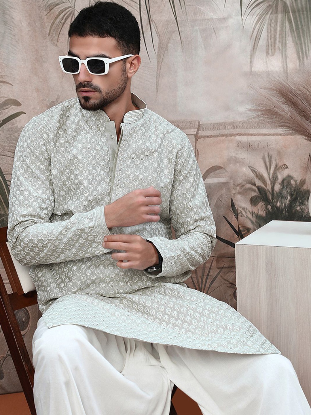 

Sangria Stylish & Designer Chikankari Kurta, Green