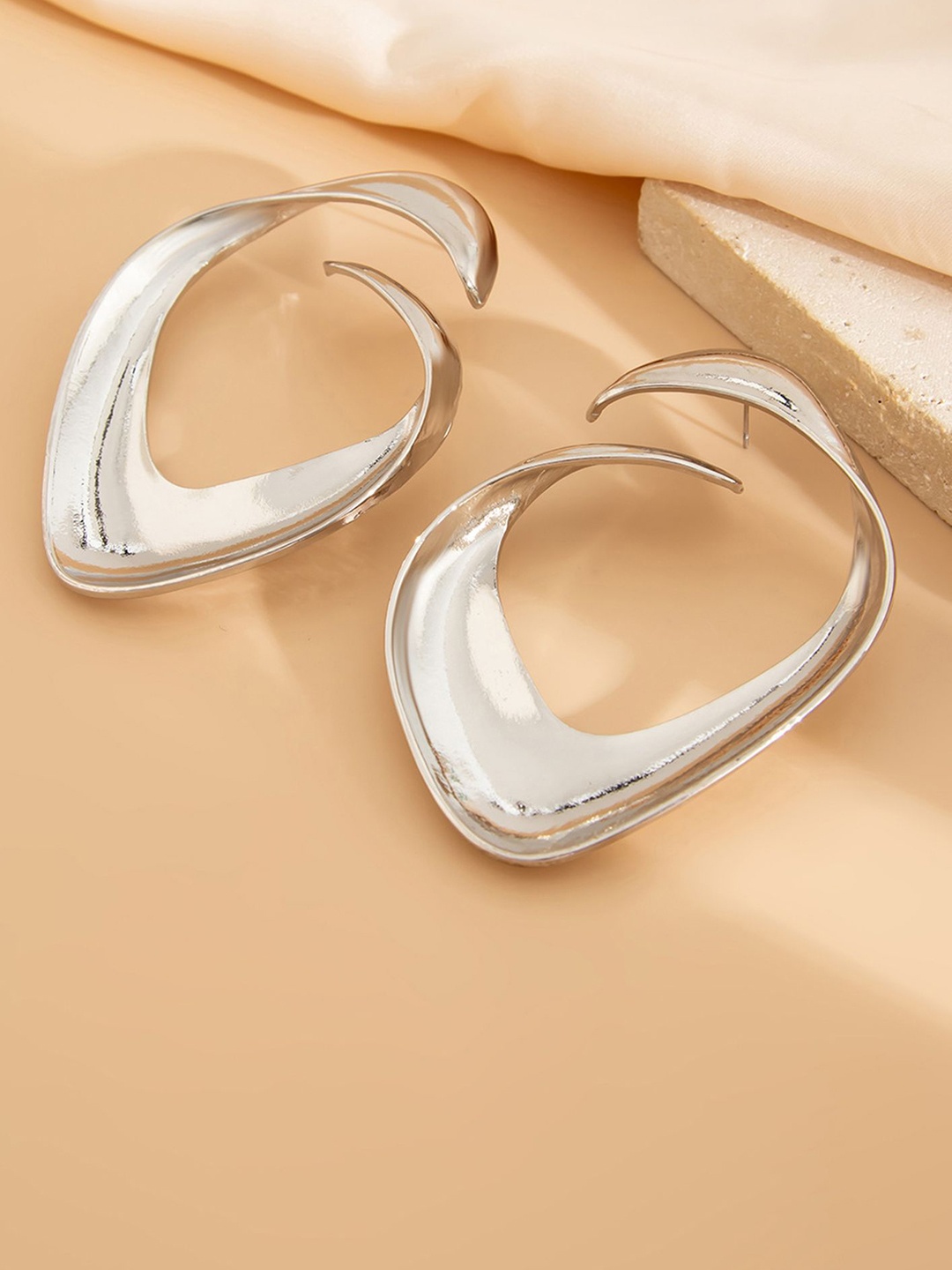 

LULU & SKY Contemporary Hoop Earrings, White