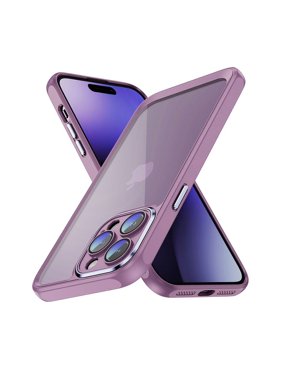 

QRIOH Solid Printed iPhone 15 Pro Max Back Case Mobile Accessories, Lavender