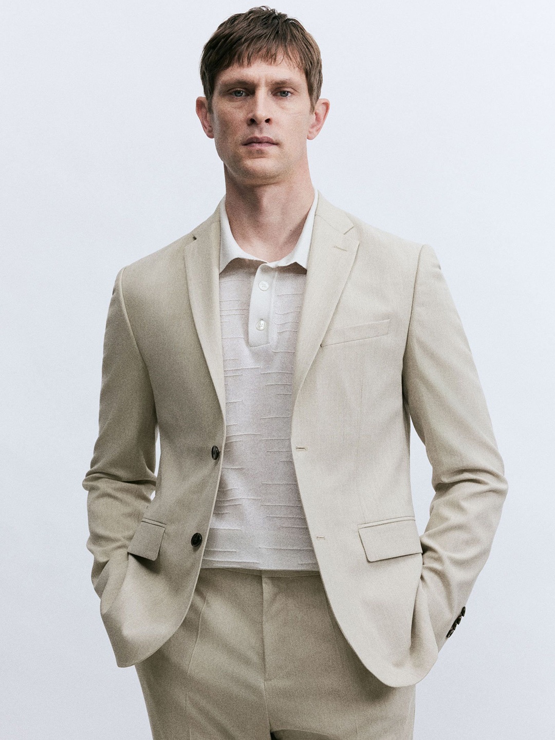 

H&M Slim Fit Jacket, Beige