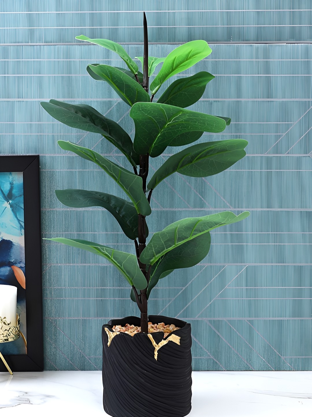

Myntra Elegant Homes Black 1 Pieces Artificial Plant With Pot