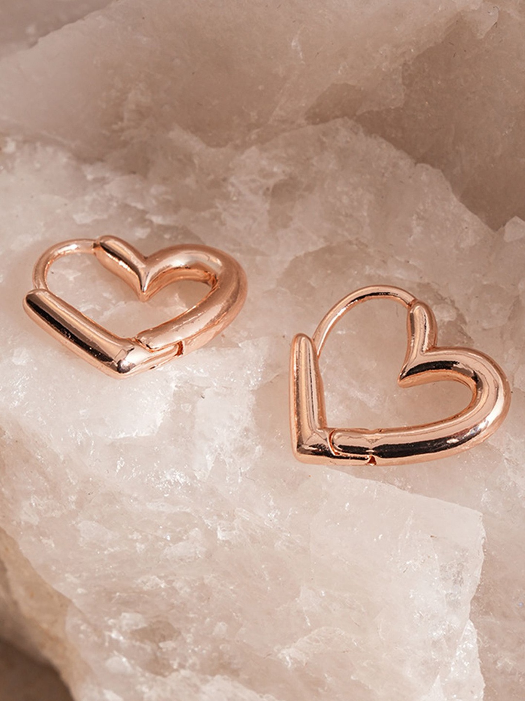 

LULU & SKY Contemporary Hoop Earrings, Rose gold
