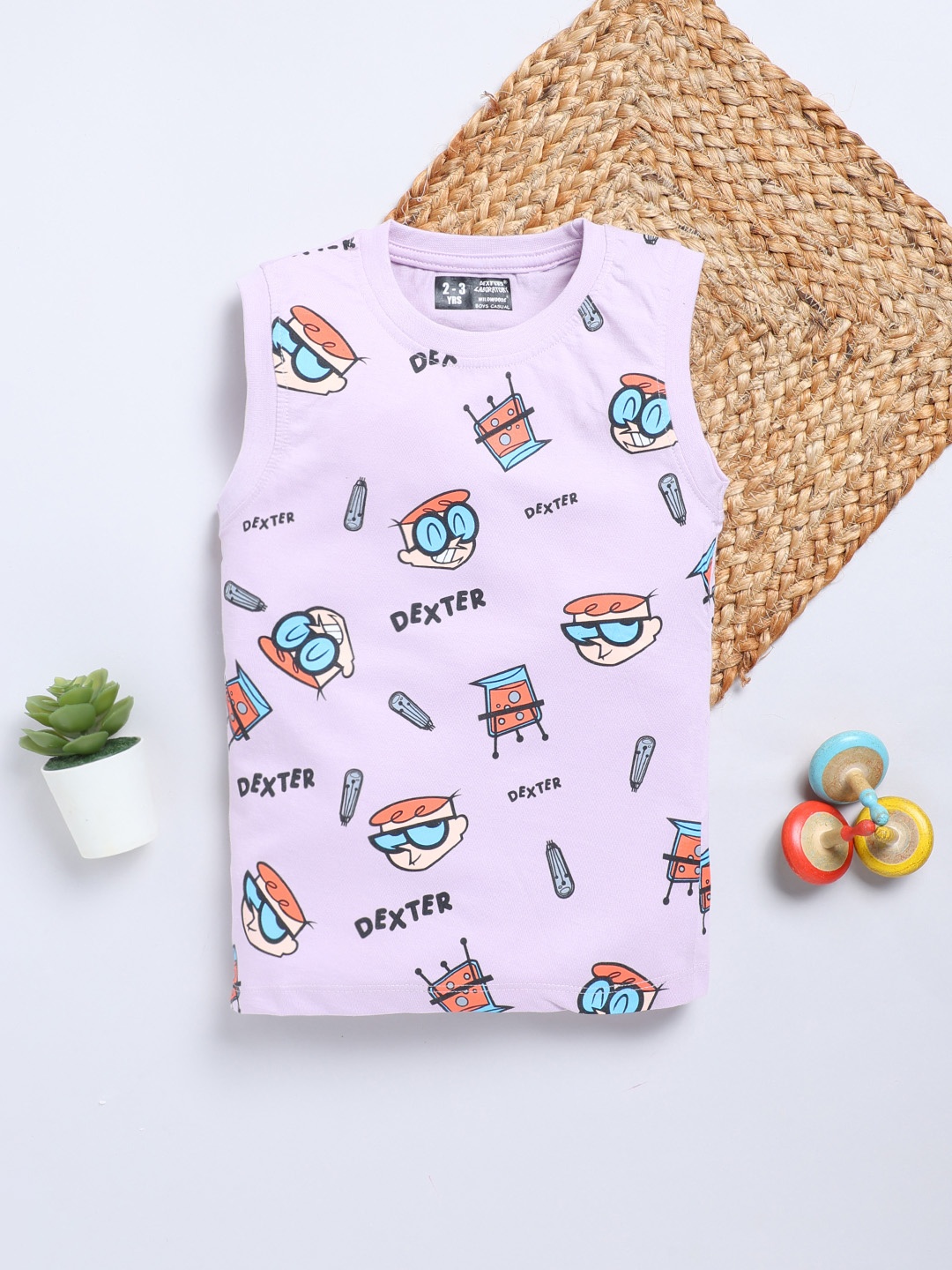 

YK X Minute Mirth Boys Printed Pure Cotton T-shirt, Mauve