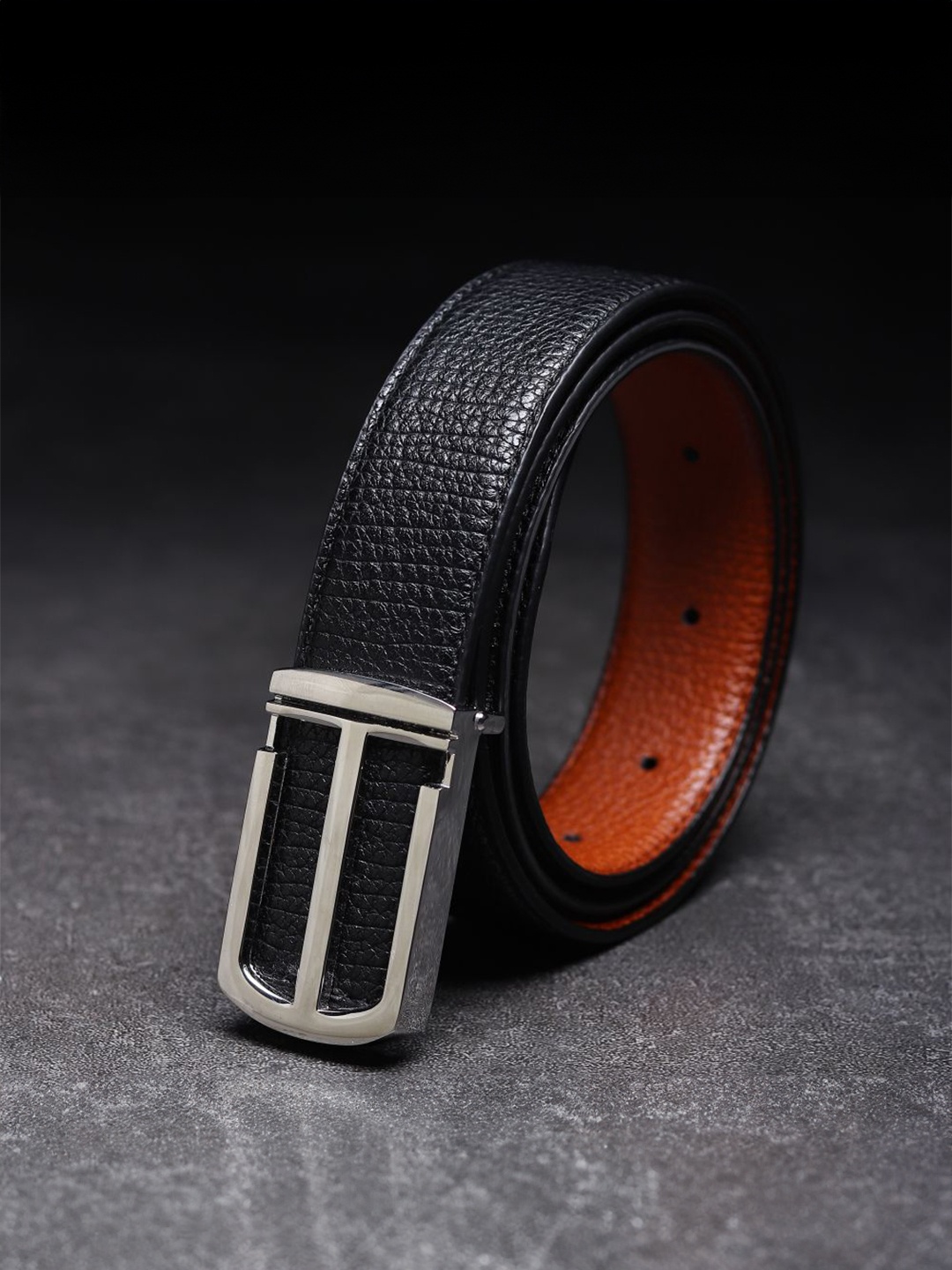 

Killer Men Textured Reversible Formal Belt, Black