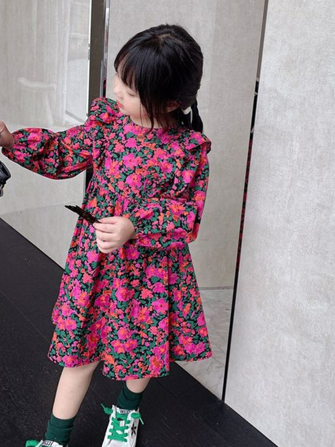 

LULU & SKY Floral Print Fit & Flare Dress, Pink
