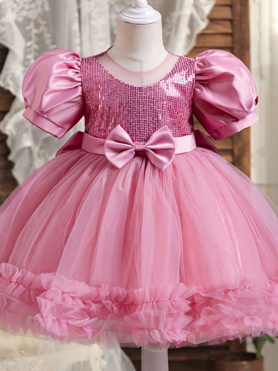 

LULU & SKY Fit & Flare Dress, Pink