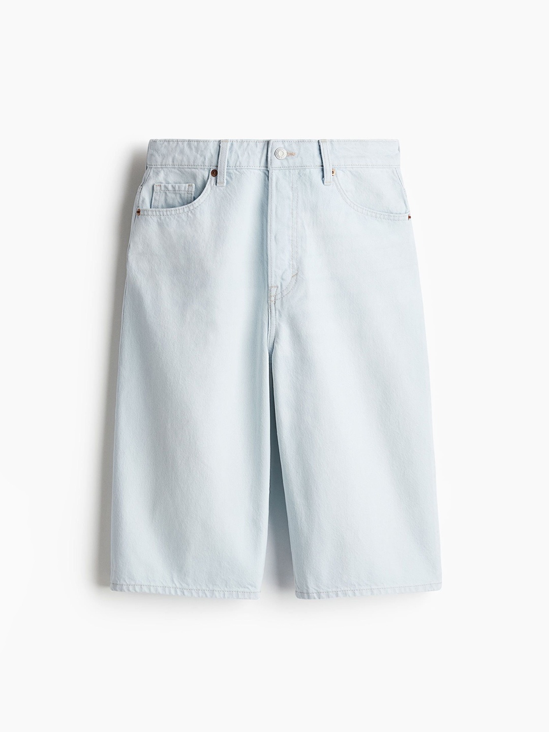 

H&M High Knee Denim Shorts, Blue
